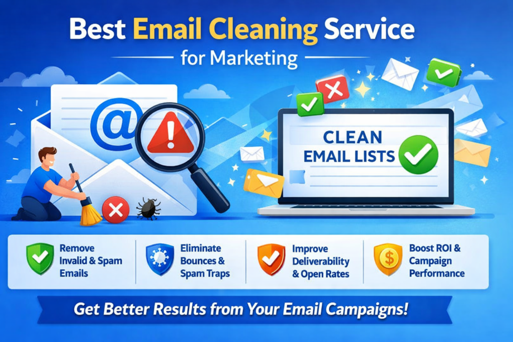 Email cleaning service dashboard improving deliverability