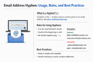 email address with hyphen showing correct format and examples