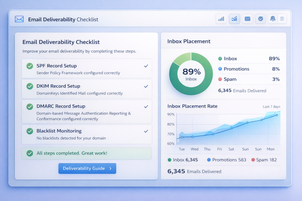 cold email deliverability checklist 2026 improving inbox placement and email performance