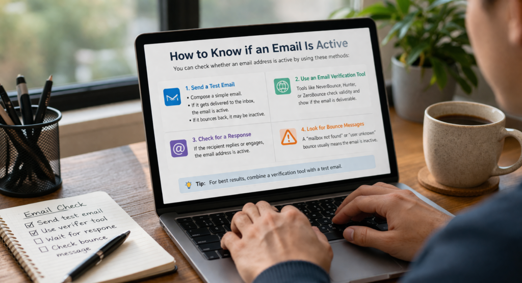 verifying if an email address is active using tools