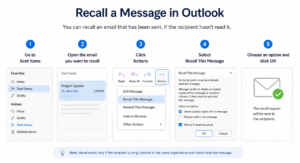 ow to recall a message in Outlook step by step guide